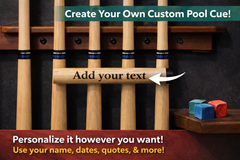 Personalized Pool Billiards Stick - Custom engraved Cue